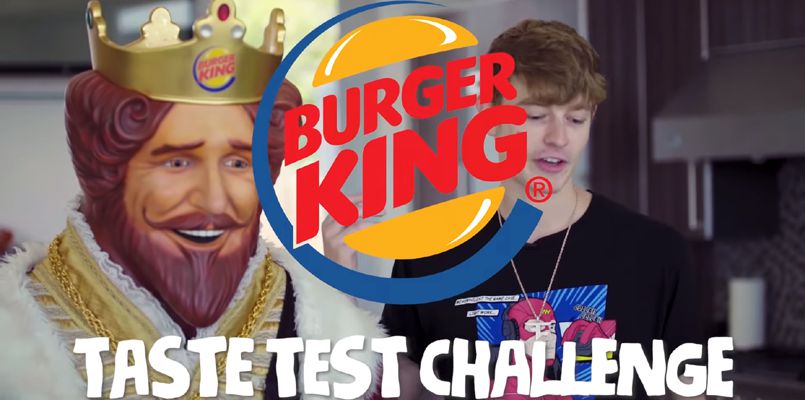 Thumbnail of Burger King and FaZe Clan doing the Impossible Whopper Taste Test Challenge with Burger King Logo overlay